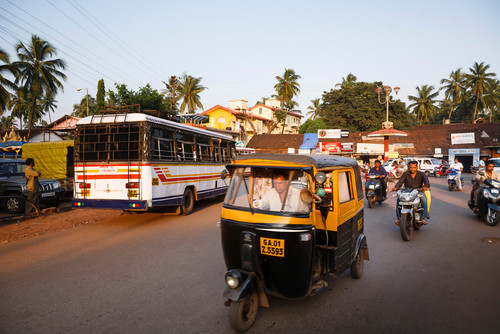 A busy street in Goa.