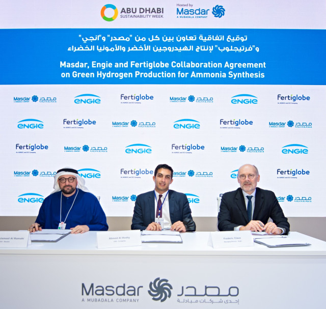 Masdar, ENGIE signs collaboration pact with Fertiglobe to co-develop green H2