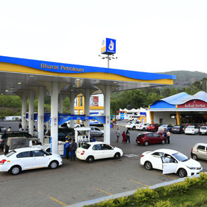 An image of BPCL petrol pump in India