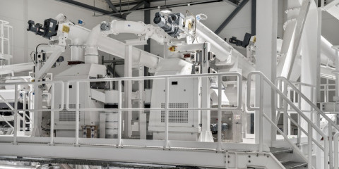 An image of machinery at Northvolts-EV-battery-recycling-plant in 