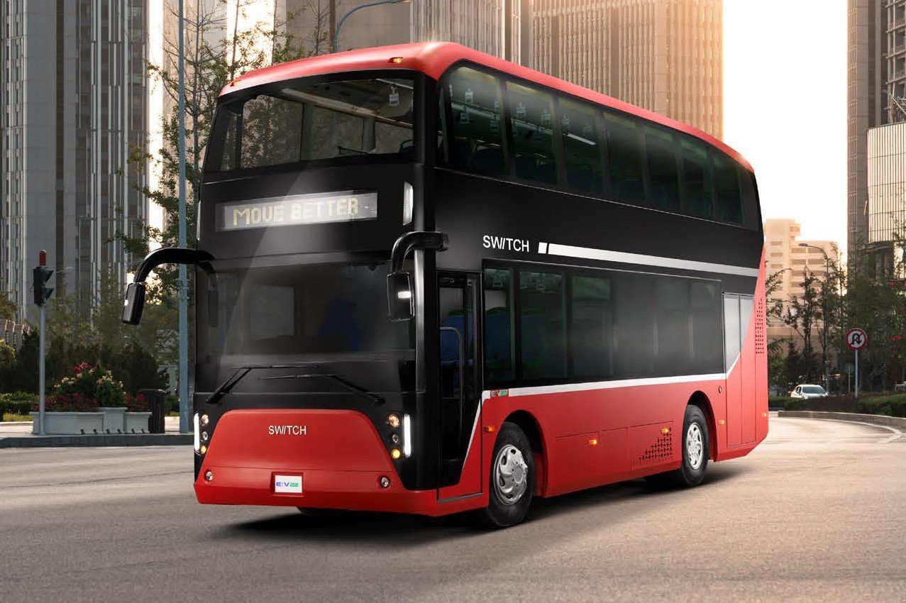 Switch Mobility unveils ‘EiV 22’ India’s first electric double-decker bus