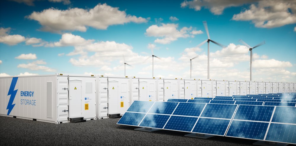 File photo of renewable energy with energy storage.