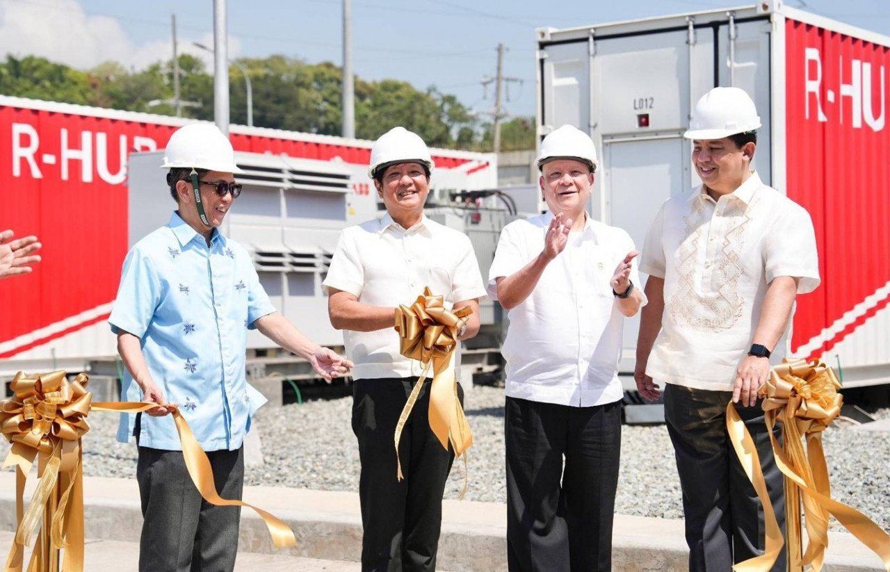 Philippines President Ferdinand R. Marcos Jr. at the San Miguel Global Power Battery Energy Storage System (BESS) in Limay, Bataan.
