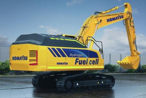 Komatsu reveals hydraulic excavator concept powered by hydrogen fuel cell