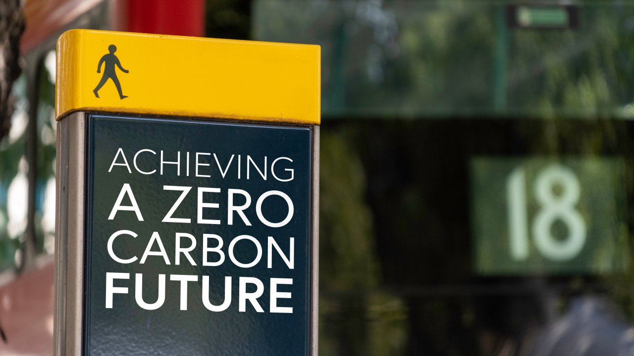 An image of net-zero carbon banner 
