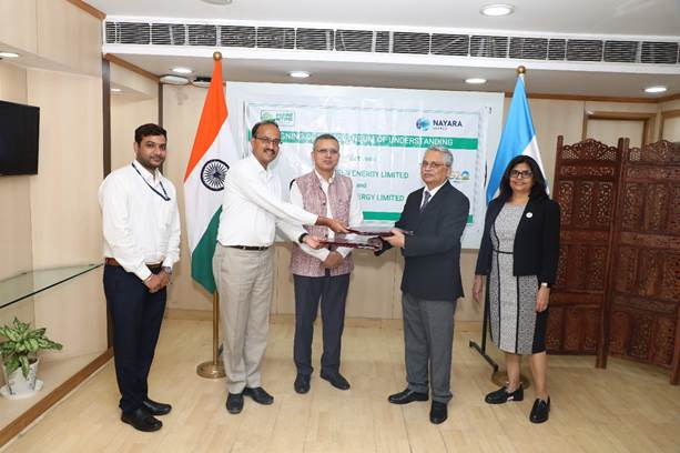 NGEL and Nayara Energy MoU for green hydrogen production.