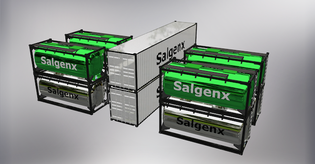 Salgenx launches zinc-chloride battery housed in 40-foot shipping container