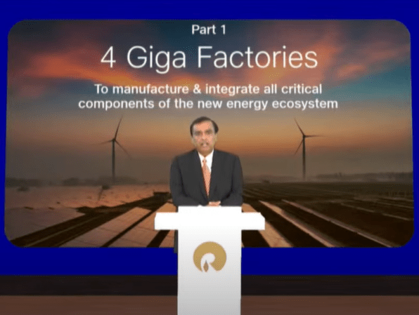 Reliance Industries to build four giga factories in India